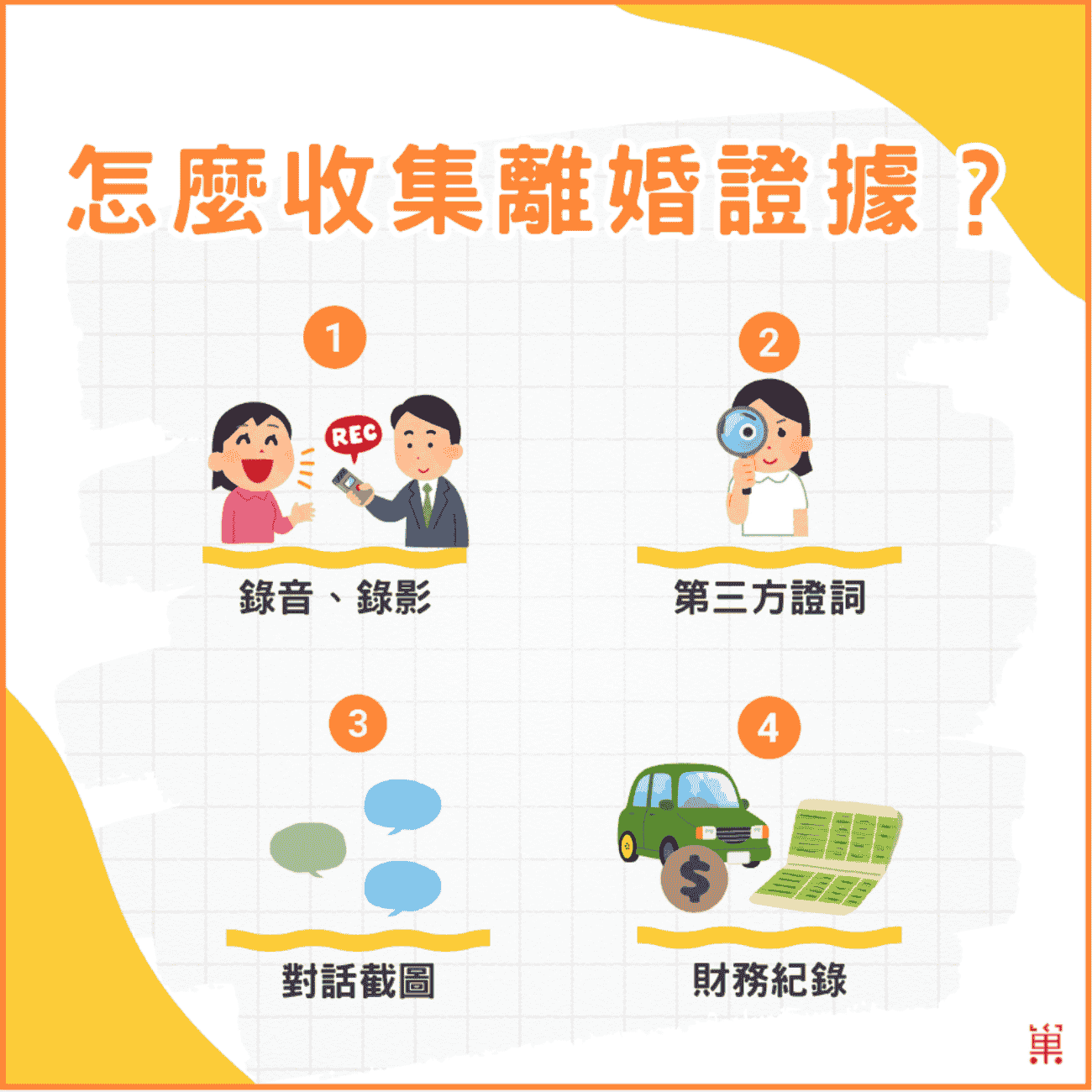 怎麼收集離婚證據？