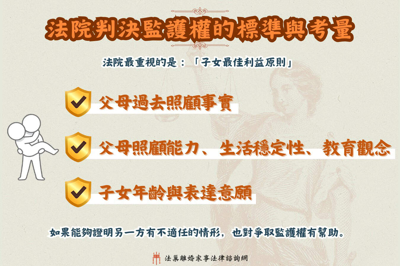 爭取監護權的3大準備重點